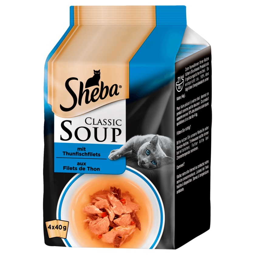Sheba Classic Soup mit Thunfischfilets 4x40g